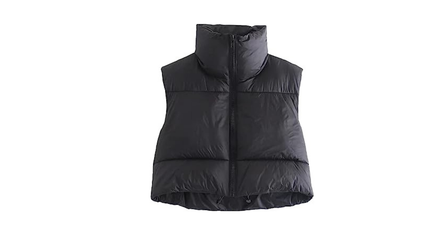 "Micah" - Black Puffer Vest