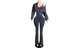 "Pre-Order" Black Wine Two-Piece Jumpsuit & Zip-Up Jacket Set